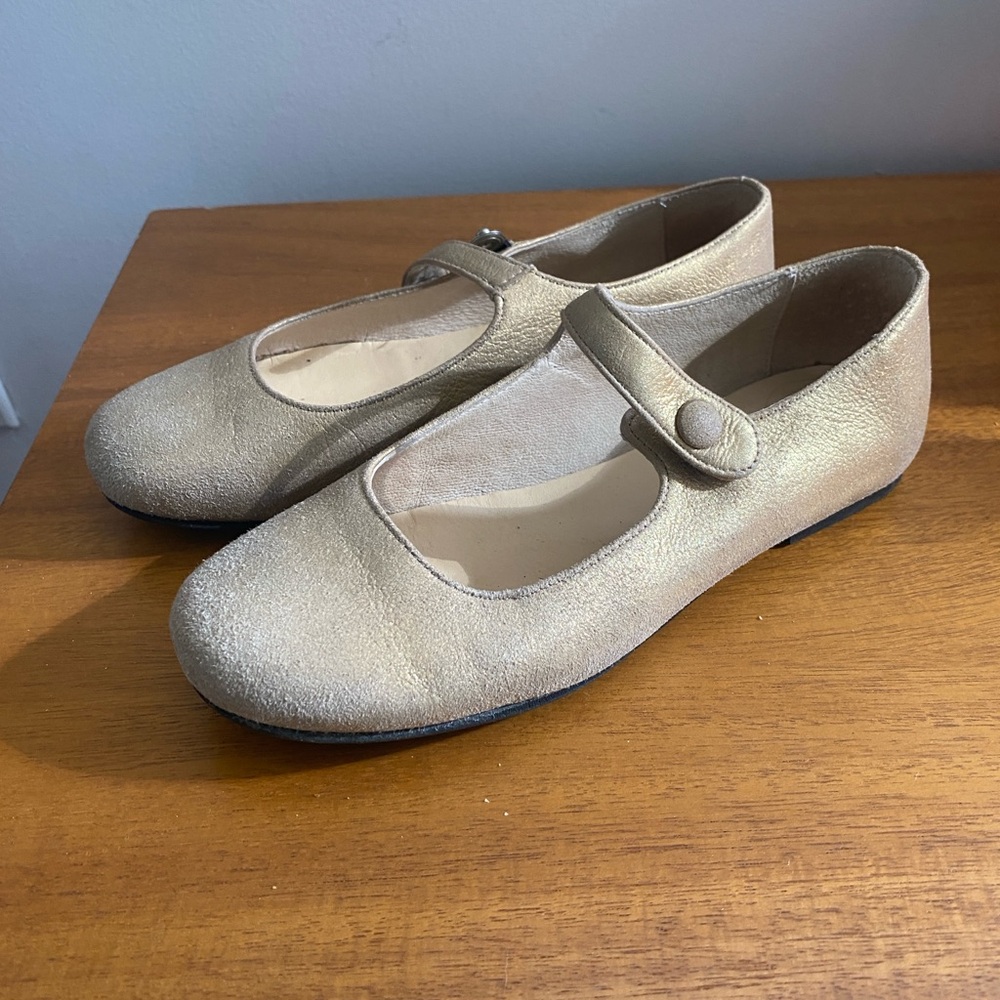 Elegant Gold Kids' Mary Jane Dress Shoes